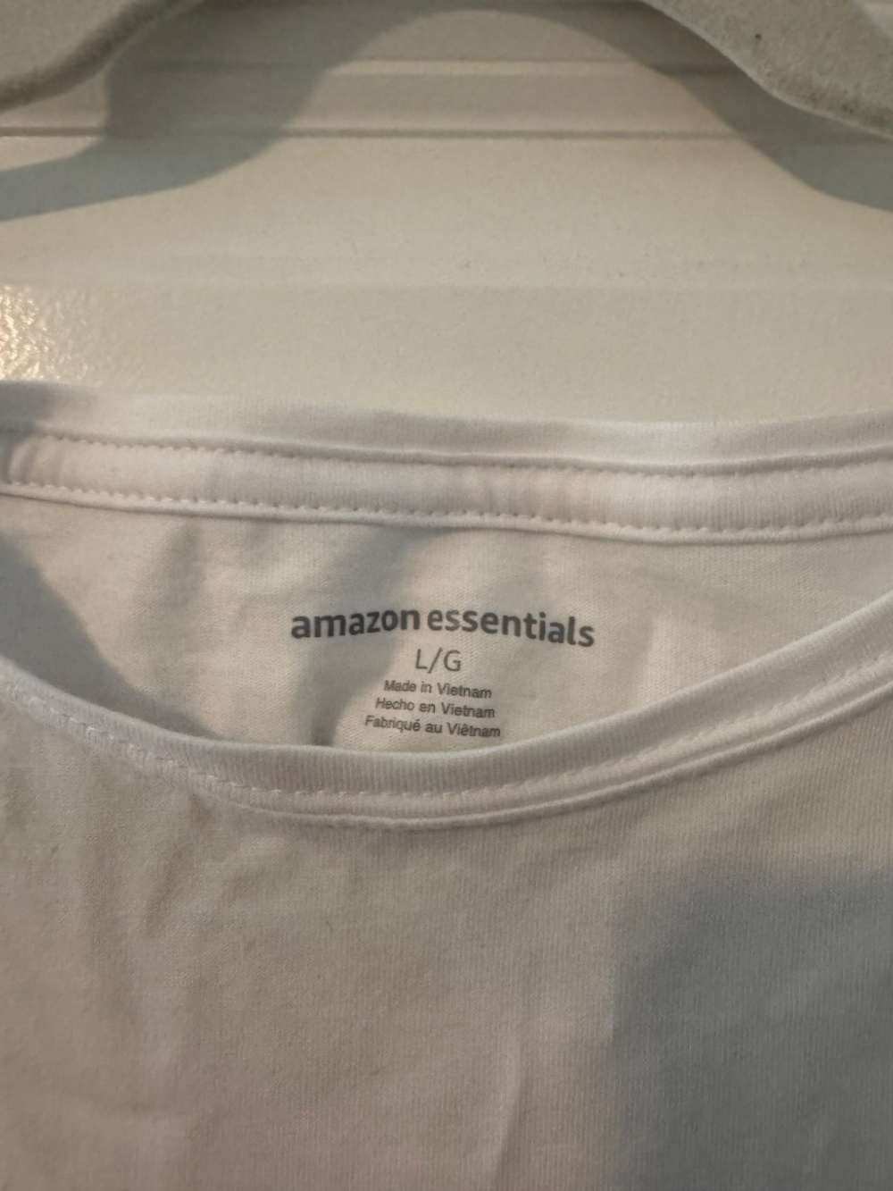 Amazon Essentials Basic White Tee - Picture 2 of 3
